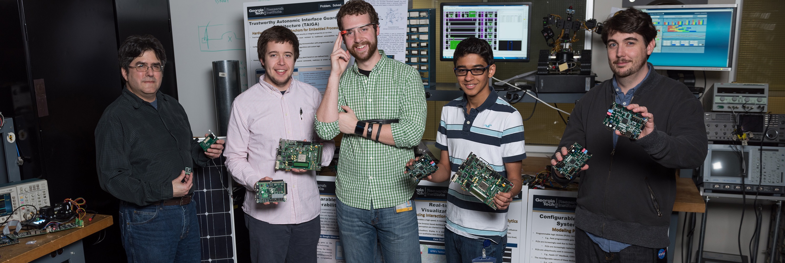 GTRI research team with devices