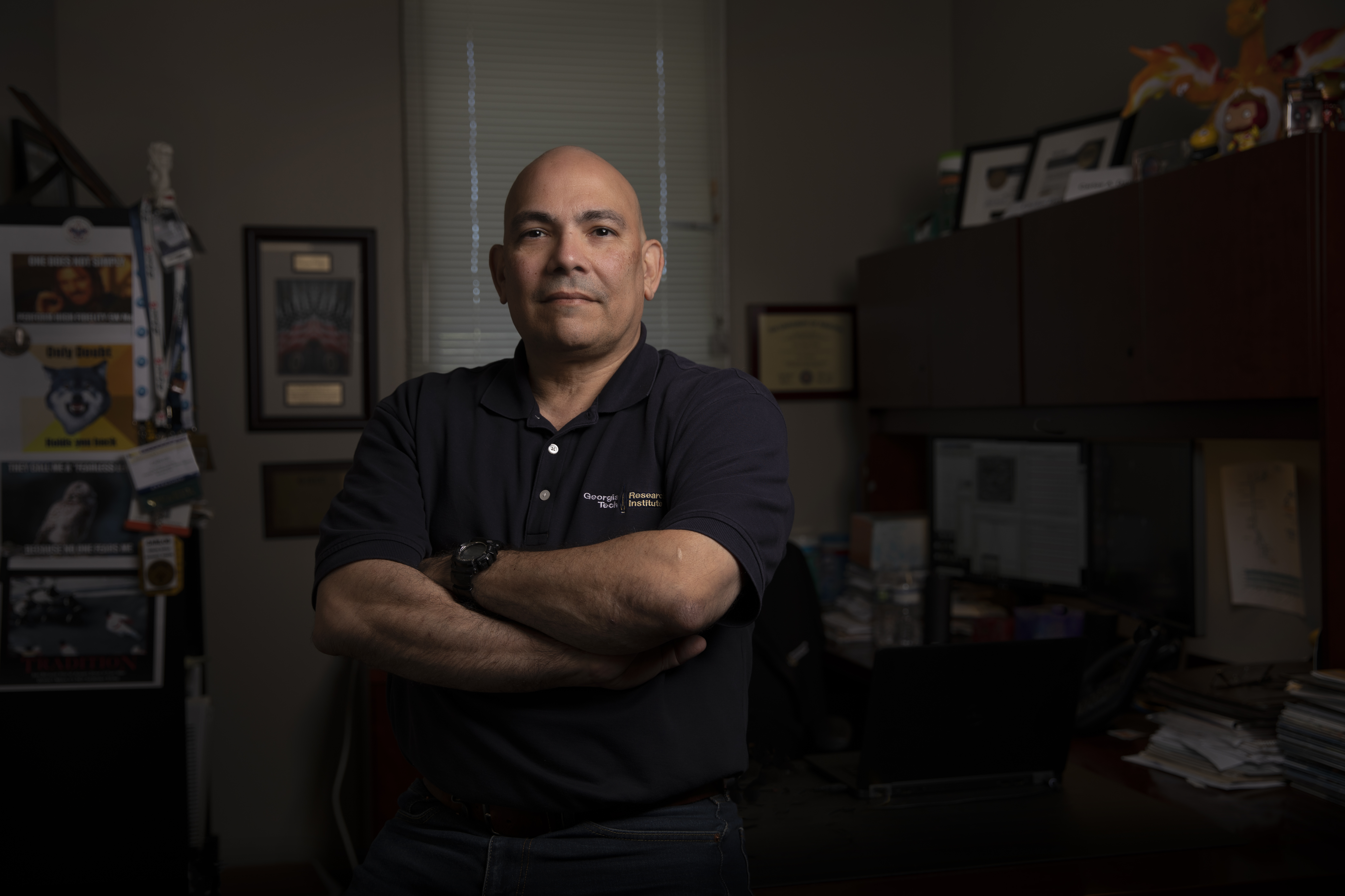 Carlos Davila, chief engineer, Intelligence, Surveillance and Reconnaissance Division (ISRD) Sensors and Electromagnetic Applications Laboratory (SEAL) at GTRI. (Credit: Sean McNeil)