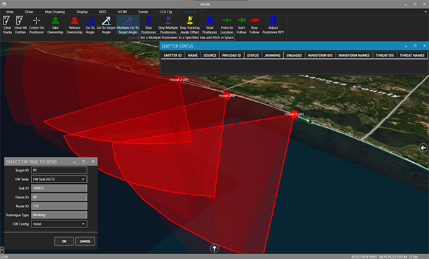 Map created by a GTRI visualization tool, ATOM 