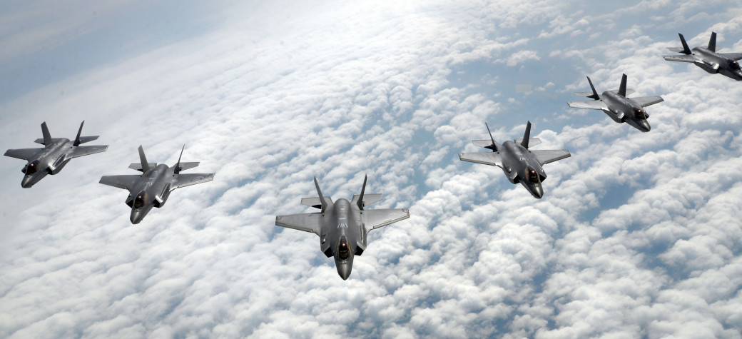 F-35s in formation. Photo by Senior Airman Christine Groening