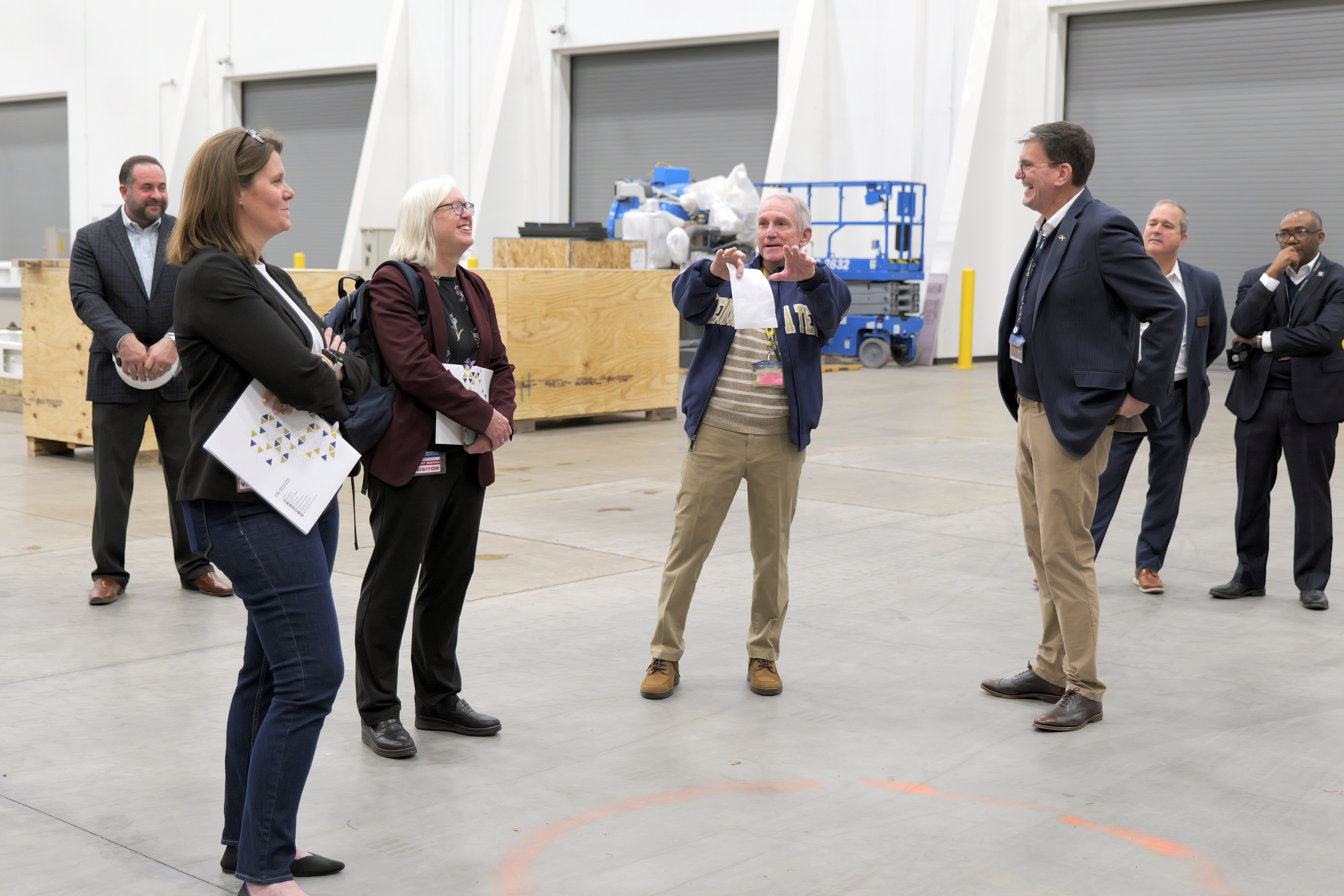 GTRI researchers and USG team touring CCRF facility