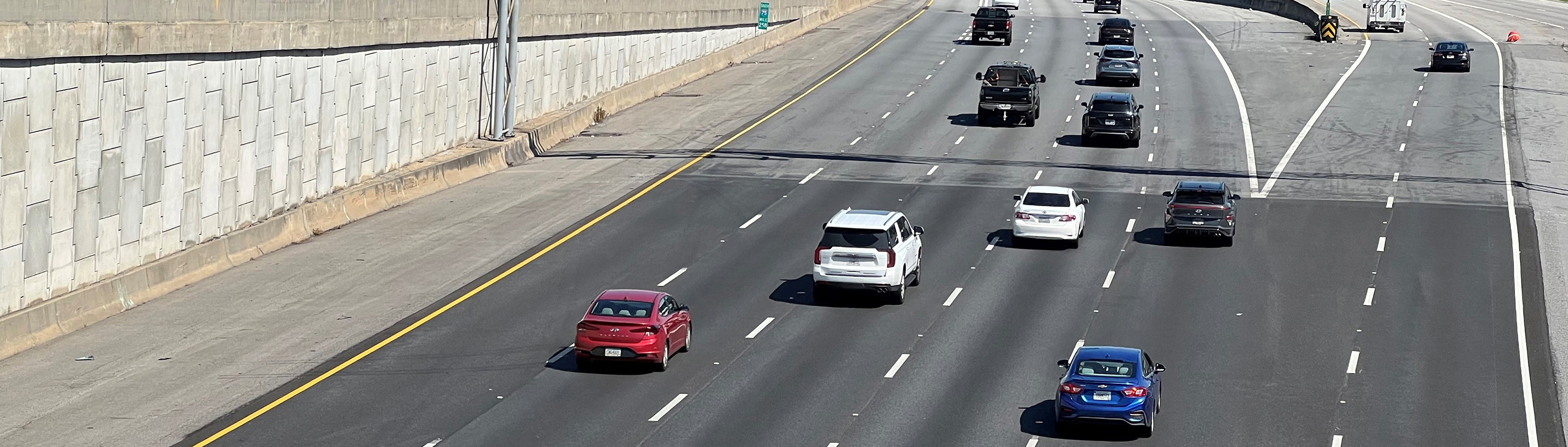 Traffic on an Interstate highway in Atlanta