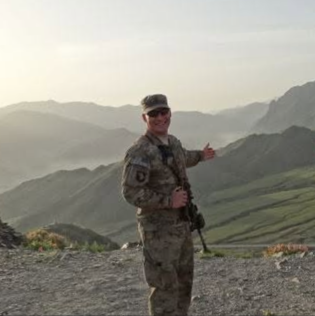 Zachary Guyton in the field