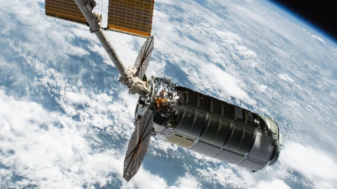 satellite orbiting above earth