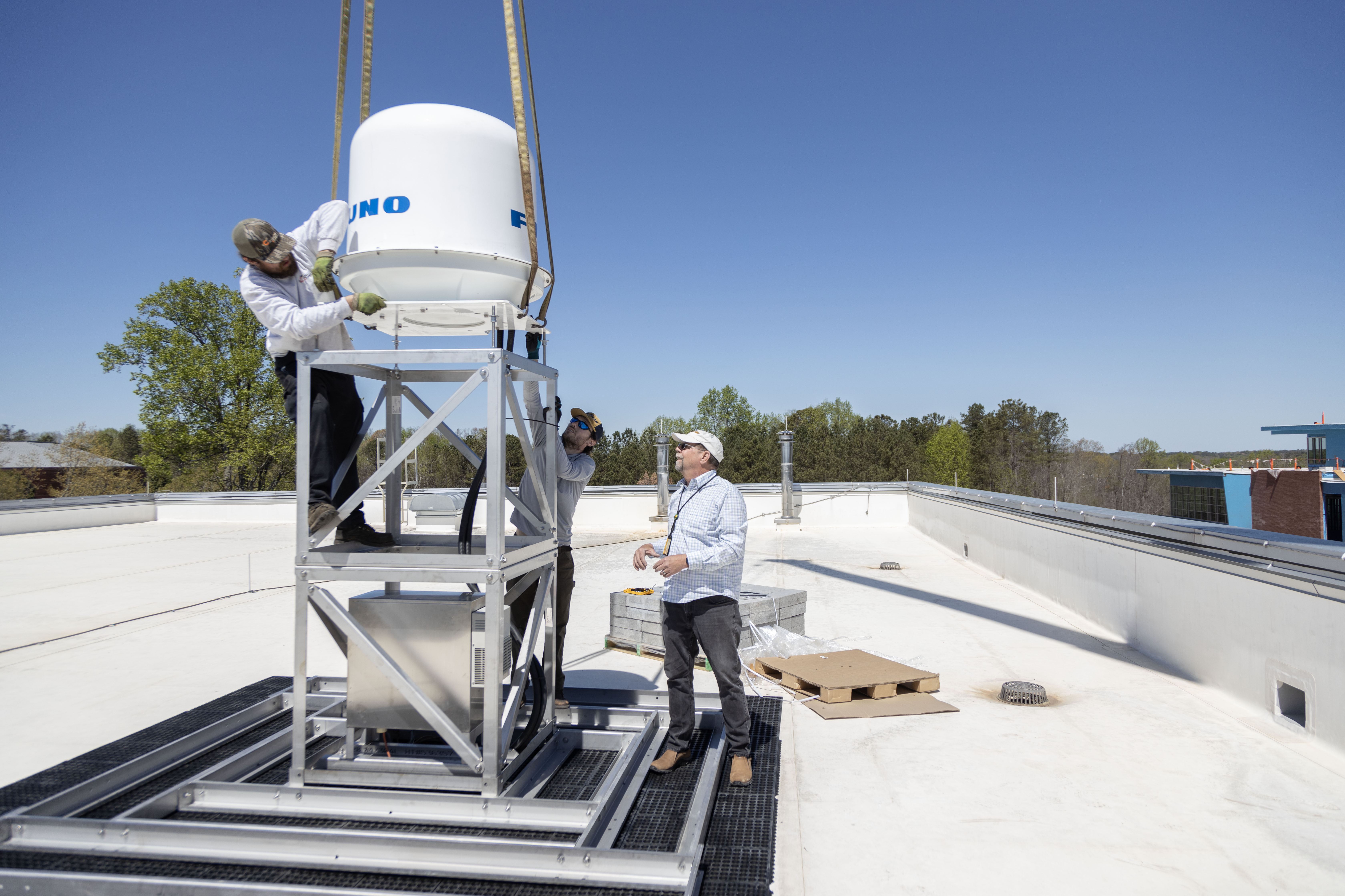 Installing weather radar at Georgia Gwinnett College