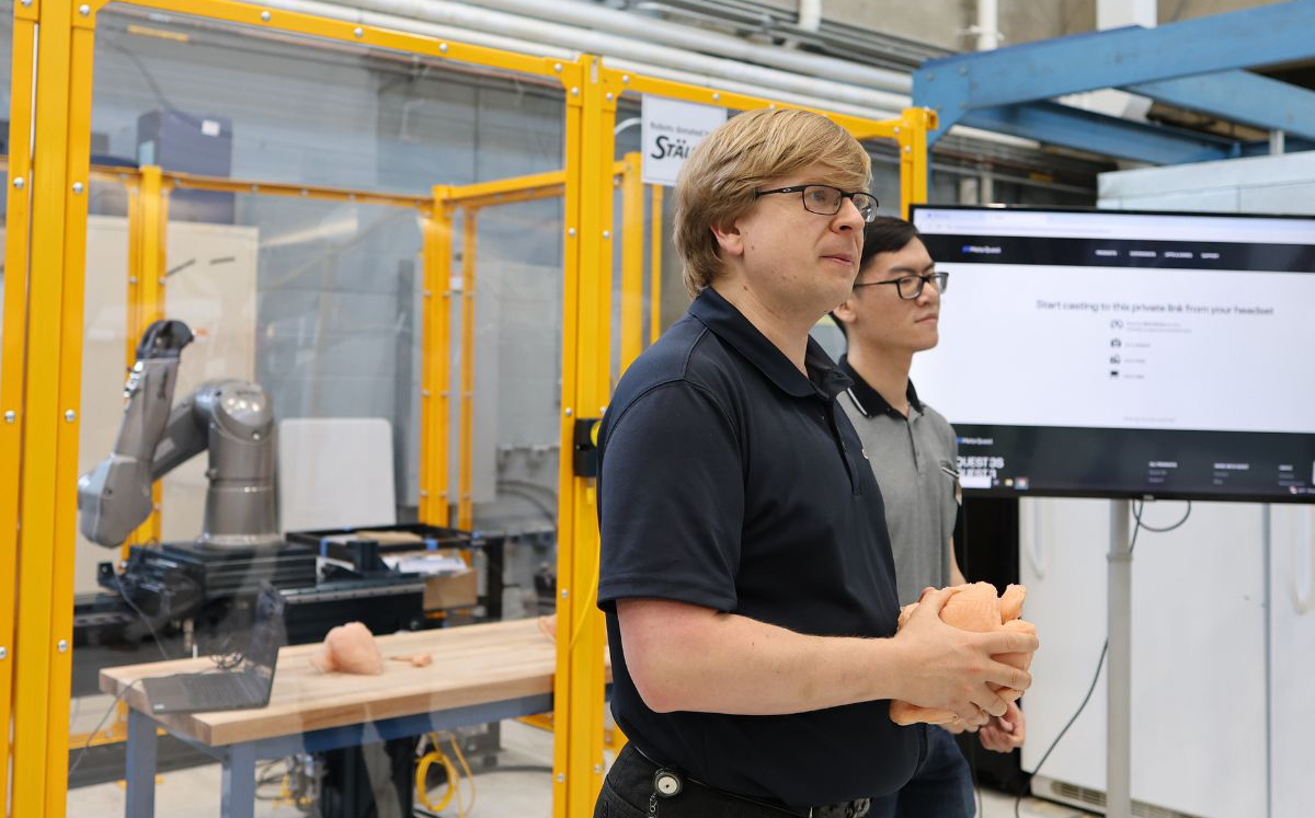 Leading a tour of Food Processing Building during ICRA 2025