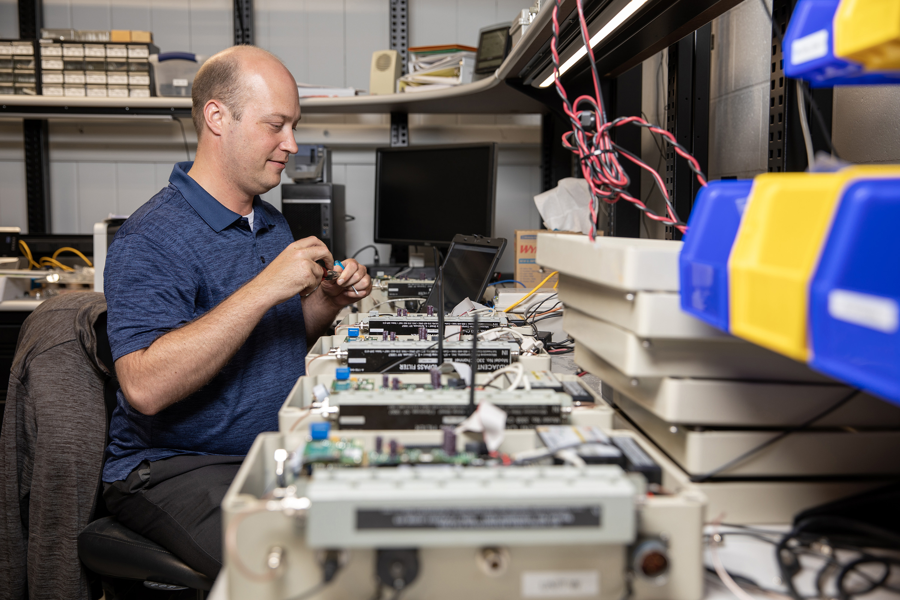 Researcher tests lightning mapping units