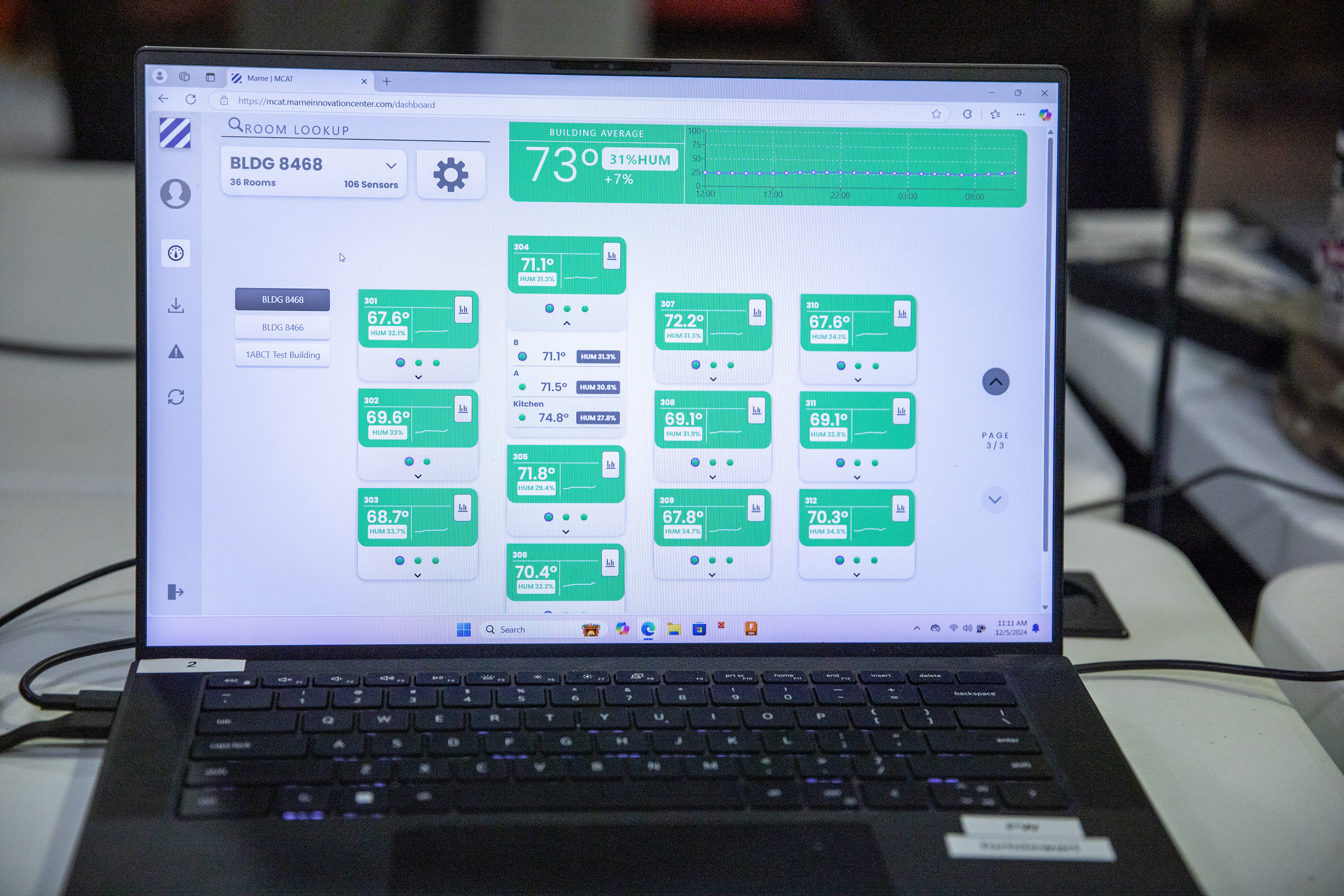 Monitoring temperature and humidity