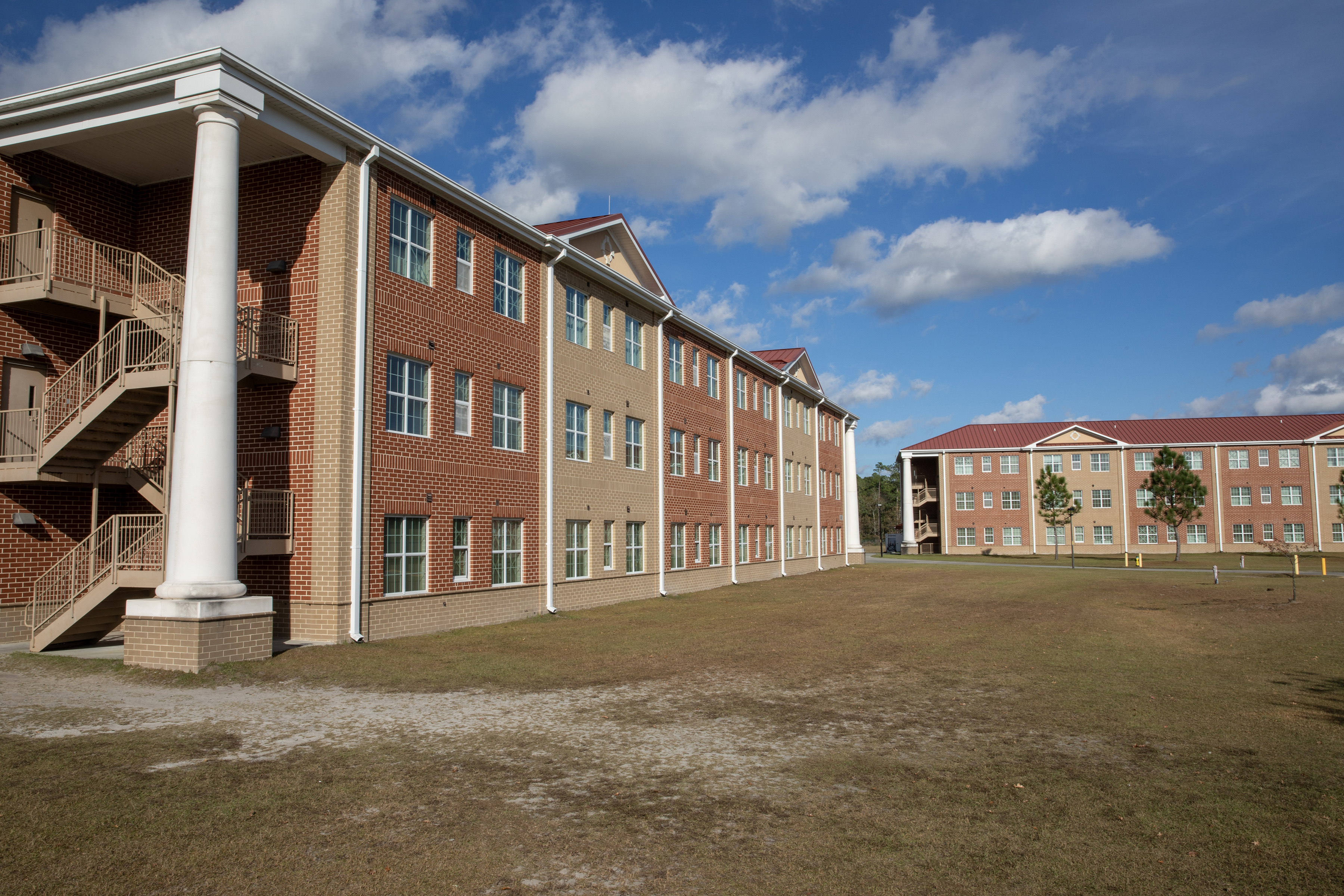 A barracks building at Fort Stewart in SE Georgia.