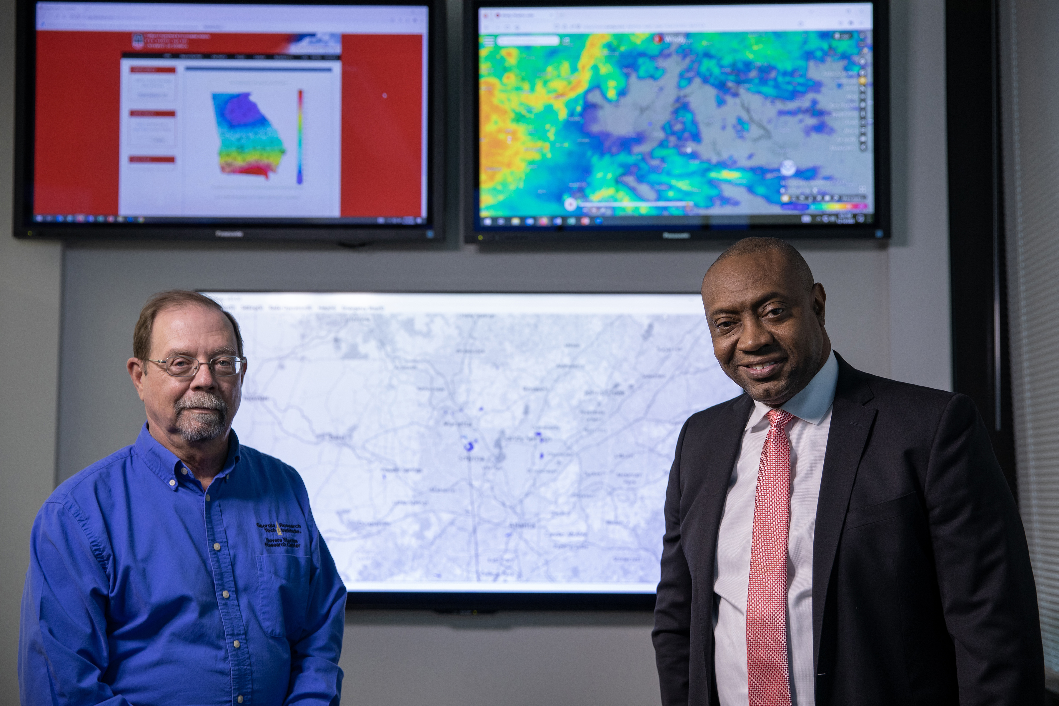 John Trostel and Marshall Shepherd at Severe Storms Research Center