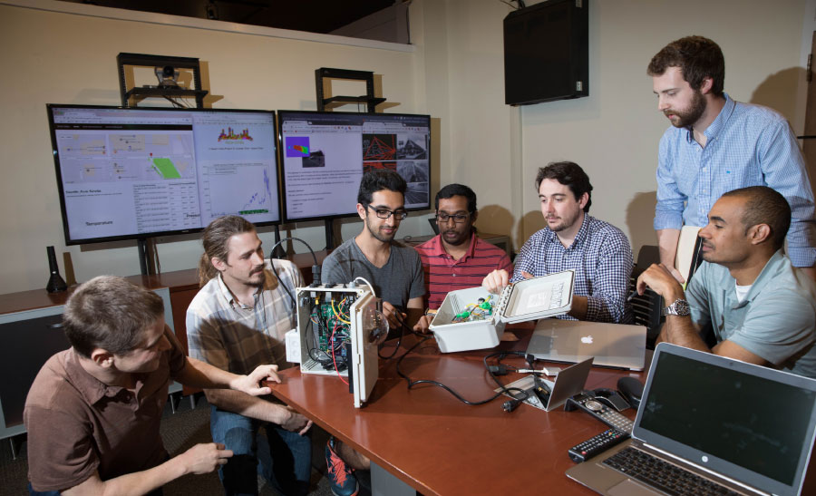 A vertically integrated projects class led by Georgia Tech Research Institute researchers Lee Lerner and Mike Ruiz has been researching sensors and their broader smart city applications.