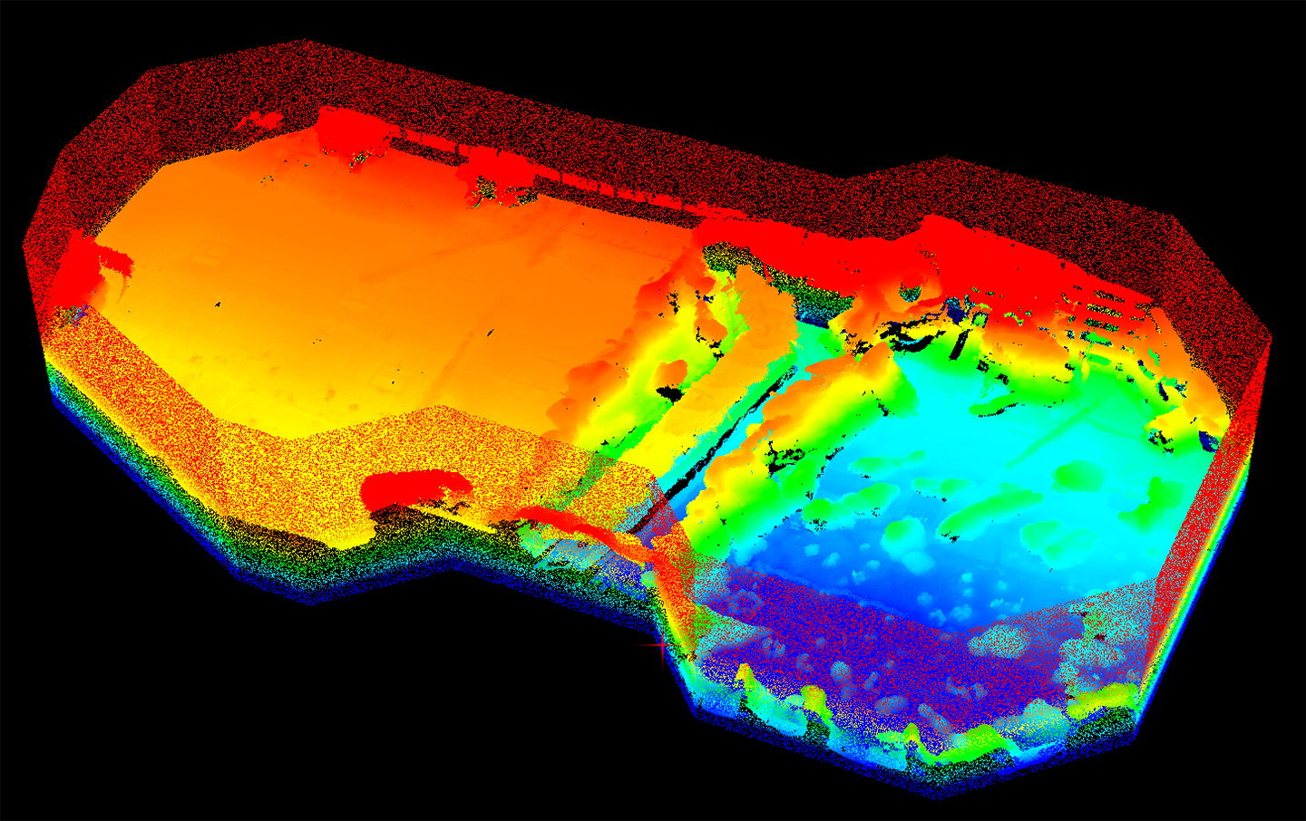 Map of Ocean Voyager produced by the lidar
