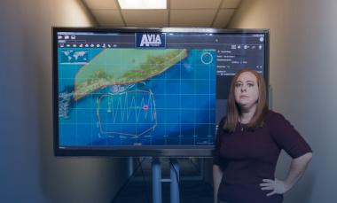Tara Madden shown with an AVIA screen