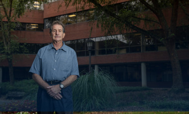 Alan Nussbaum poses for a photo on Georgia Tech's campus. 