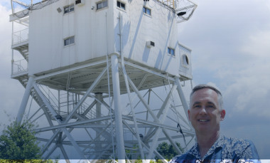 Bill Melvin with electromagnetic test range