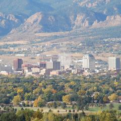 Colorado Springs aerial view