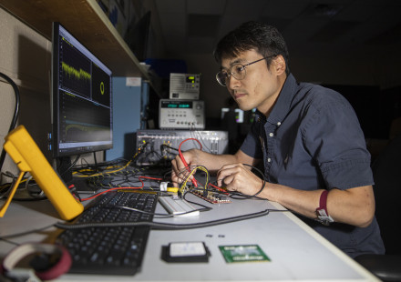 Researcher Paul Jo tests MAESTRO chip