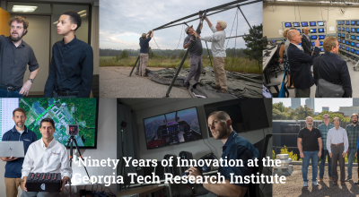 GTRI 9 Top Technical Achievements collage of researchers and technology