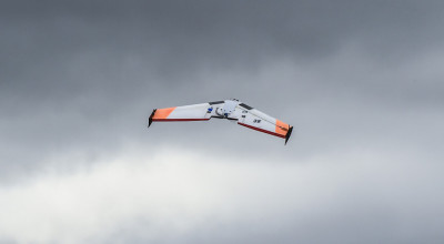 Zephyr aircraft in gray sky