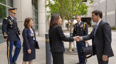 Lora-Weiss-show-the-Honorable-Mark-Esper-GTRI-Headquarters
