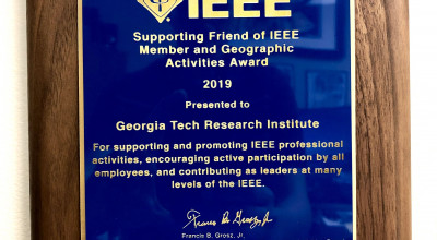 Award-plague-presented-to-the-Georgia-Tech-Research-Institute-(GTRI)-from-the-Institute-of-Electrical-and-Electronics-Engineers-(IEEE)