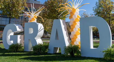 Graduation display on Georgia Tech's campus.