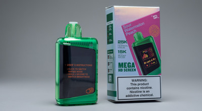 Example of e-cigarette with screen