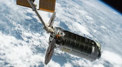 satellite orbiting above earth