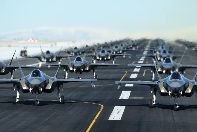f-35 planes on a tarmac